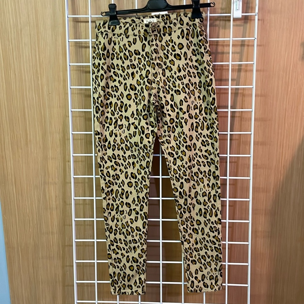 POL xsmall fit Leopard Print Leggings - Tan and Black